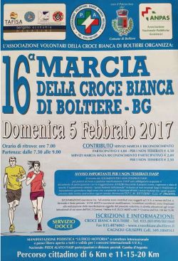 16° Marcia della Croce Bianca di Boltiere 5 Febbraio 2017