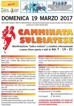 7^ Camminata Sulbiatese 19 Marzo 2017