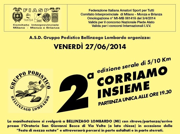 2a  Corriamo Insieme 27 Giugno 2014